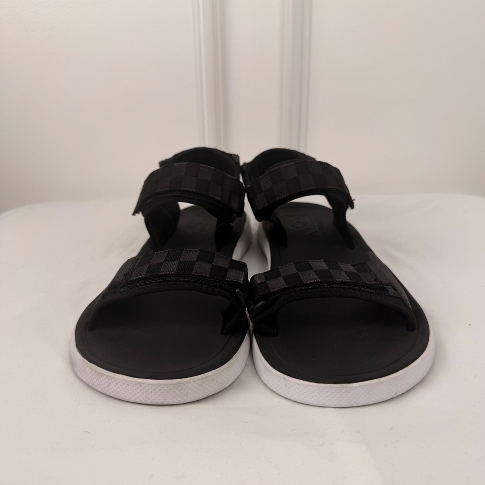 Vans UltraCush Mens Black Checkerboard‎ Sport Sandals Strappy Waffle Sole